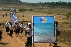 Protest Against Shwe Gas Project Maday 18 April 2013 Photo © Narinjara