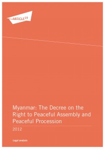 Article 19 - Analysis on Peaceful Demonstration Law Cover