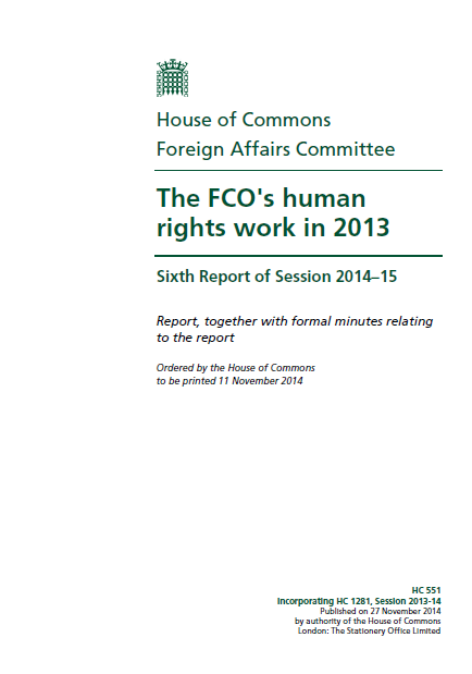 The FCO's human rights work 2013